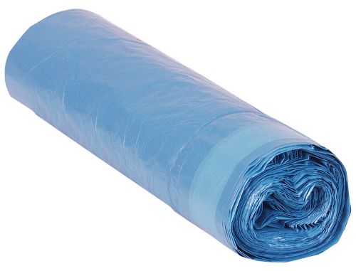 Saco de lixo domestico azul 52x60cm galga 70 rolo de 20 unidades , Branca , 59927 , 